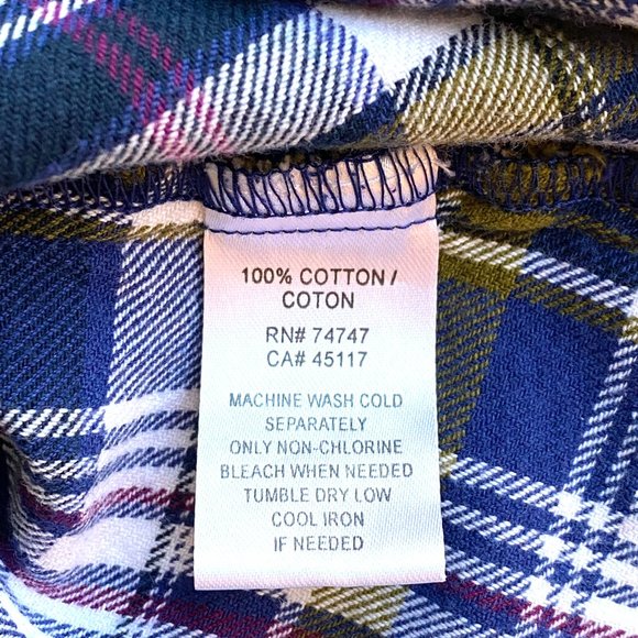 Natural Reflections 2 PACK Plaid Long Sleeve Button-Down Shirt Top - Picture 8 of 16